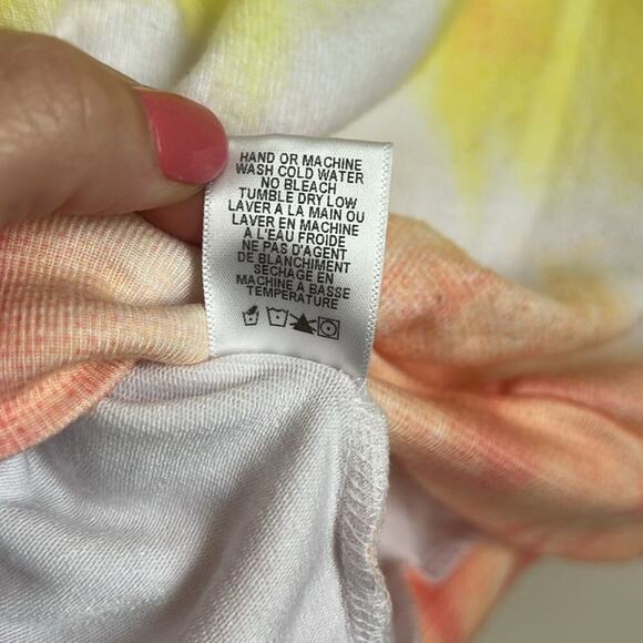 Wildfox Sorbet Tie-Dye Lightweight Pullover Crewneck Sweatshirt - Picture 7 of 8